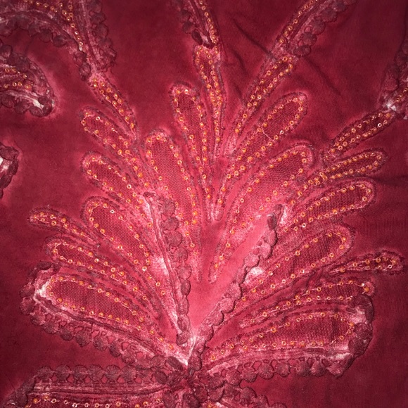 Free People Red Netted Dress with beading detail - Picture 7 of 10